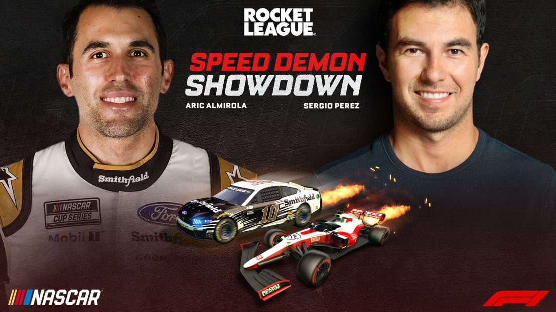 Sergio “Checo” Pérez piloto de Fórmula 1 y Aric Almirola piloto de NASCAR se enfrentarán en Rocket League, GamersRD