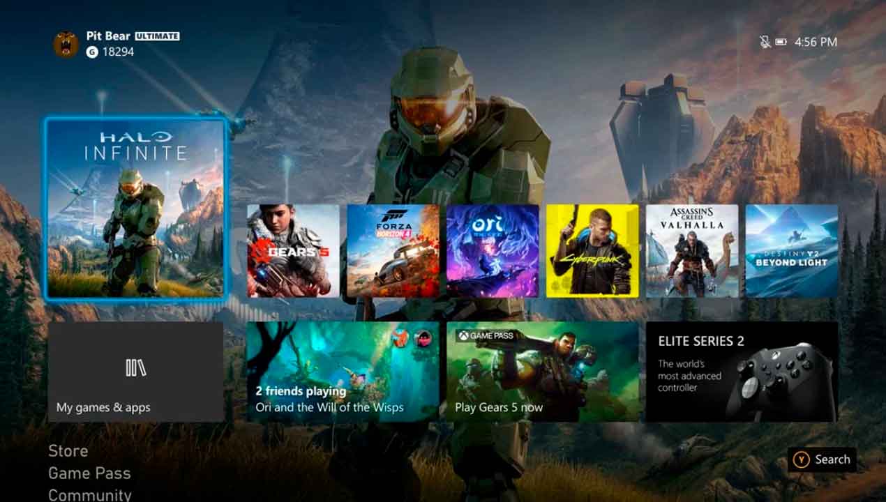 Interfaz Xbox Series X, GamersRD