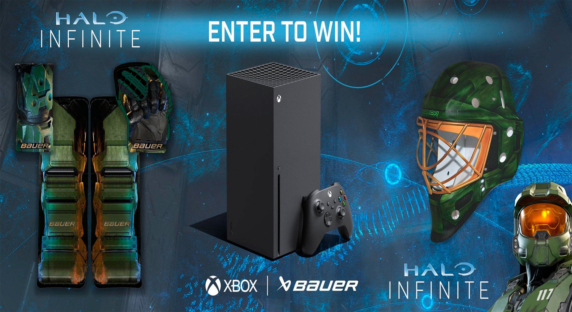 Bauer está regalando una Xbox Series X y un traje oficial de hockey de Halo Infinite