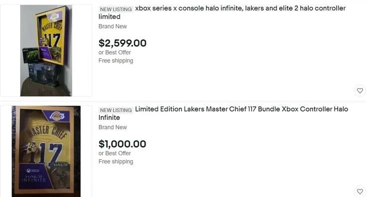 El paquete limitado de Halo Infinite-LA Lakers se está revendiendo en línea a precios ridículos, GamersRD