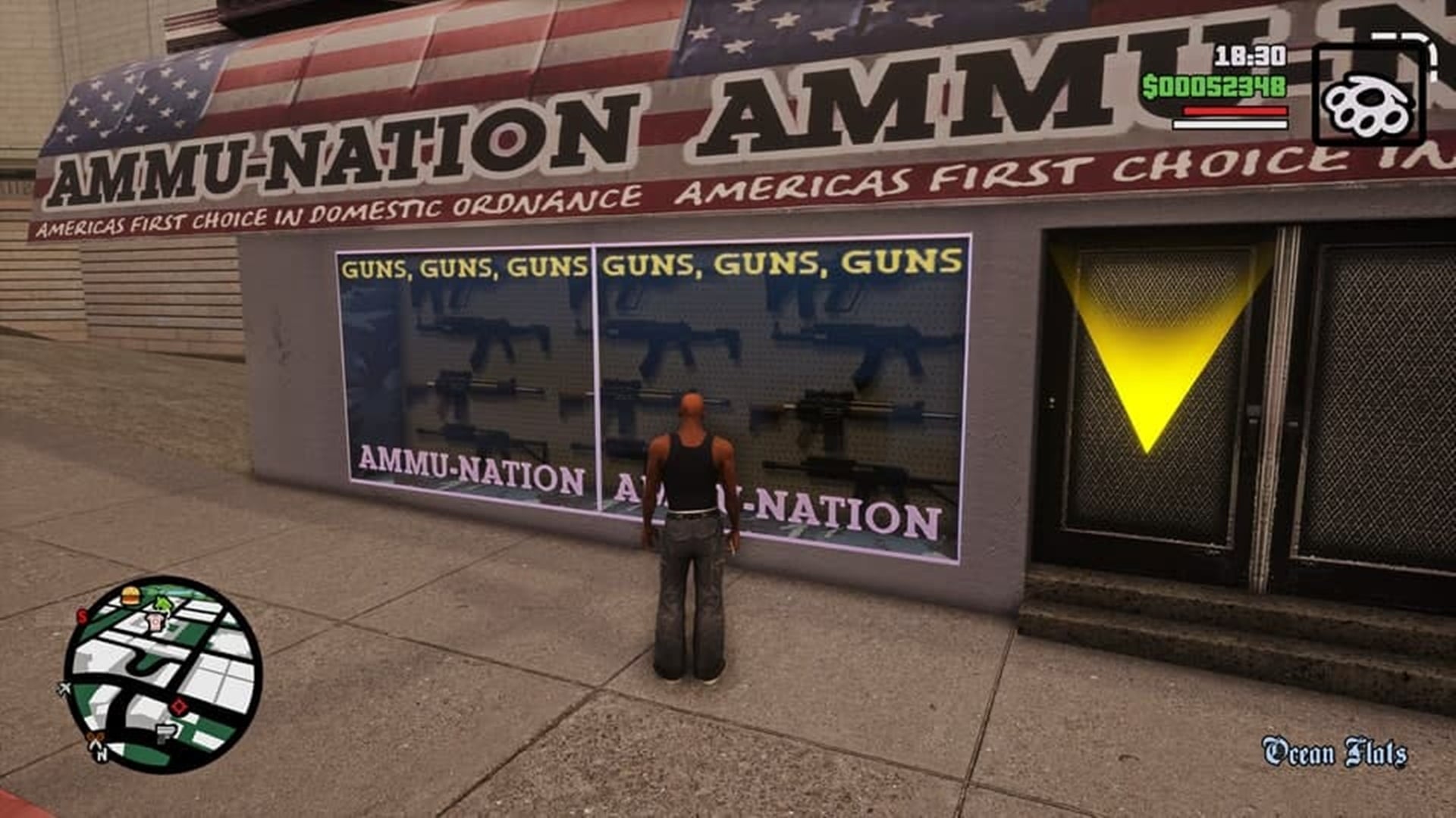 Las tiendas de armas de Grand Theft Auto San Andreas tienen armas de GTA 5 en la ventana, GamersRD
