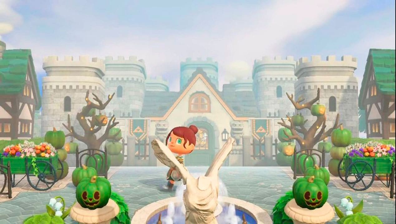 Un jugador crea el castillo de Hyrule en Animal Crossing: New Horizons