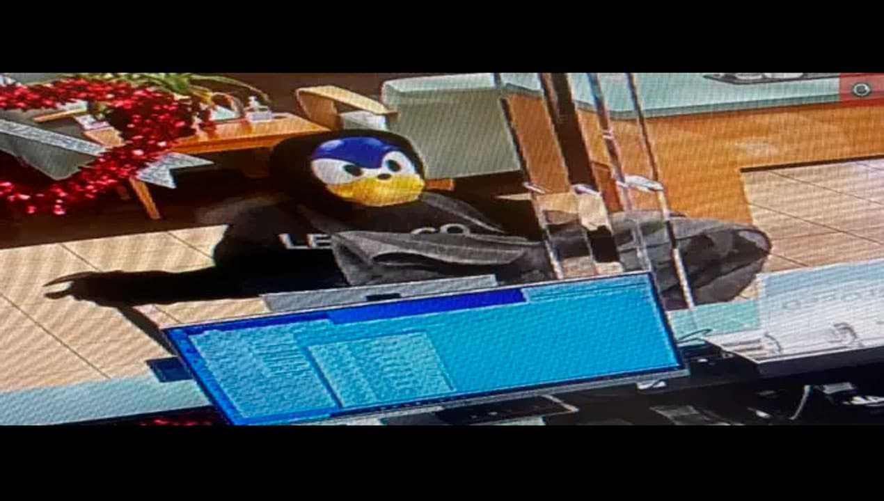 Alguien intentó robar un banco usando una máscara de Sonic The Hedgehog
