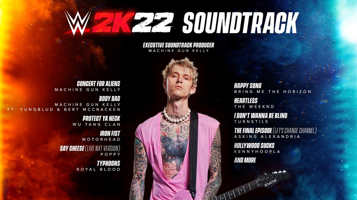 Machine Gun Kelly es oficialmente el productor ejecutivo de la banda sonora de WWE 2K22, GamersRD