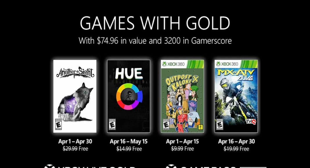 Estos son los juegos de Xbox Game With Gold para abril de 2022