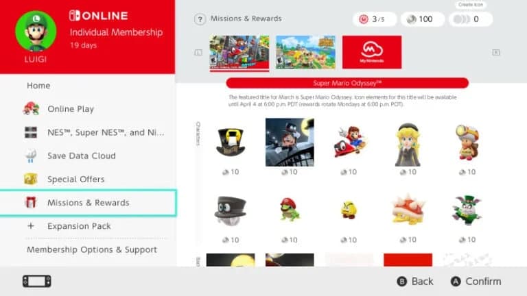 Los usuarios de Nintendo Switch Online ahora tienen 'misiones y recompensas', GamersRD