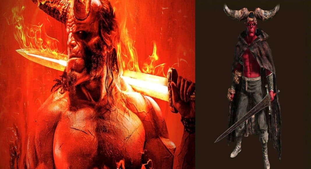Elden Ring Un jugador convierte a su personaje en Hellboy, GamersRD