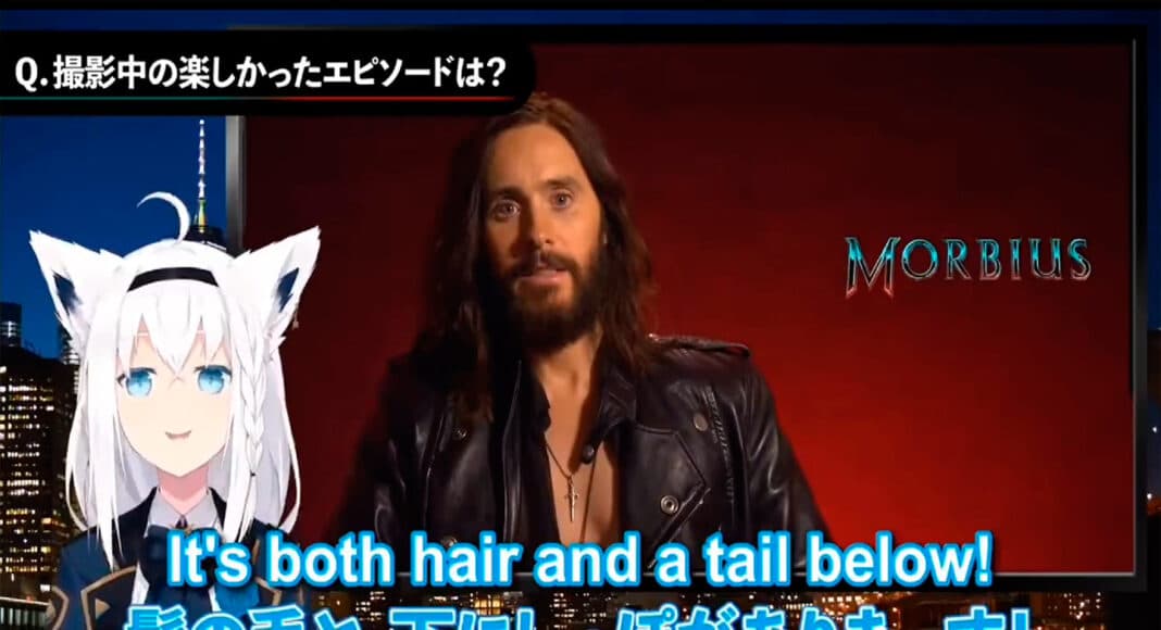 Jared Leto reacciona de forma incómoda durante una entrevista con VTuber en promoción a Morbius