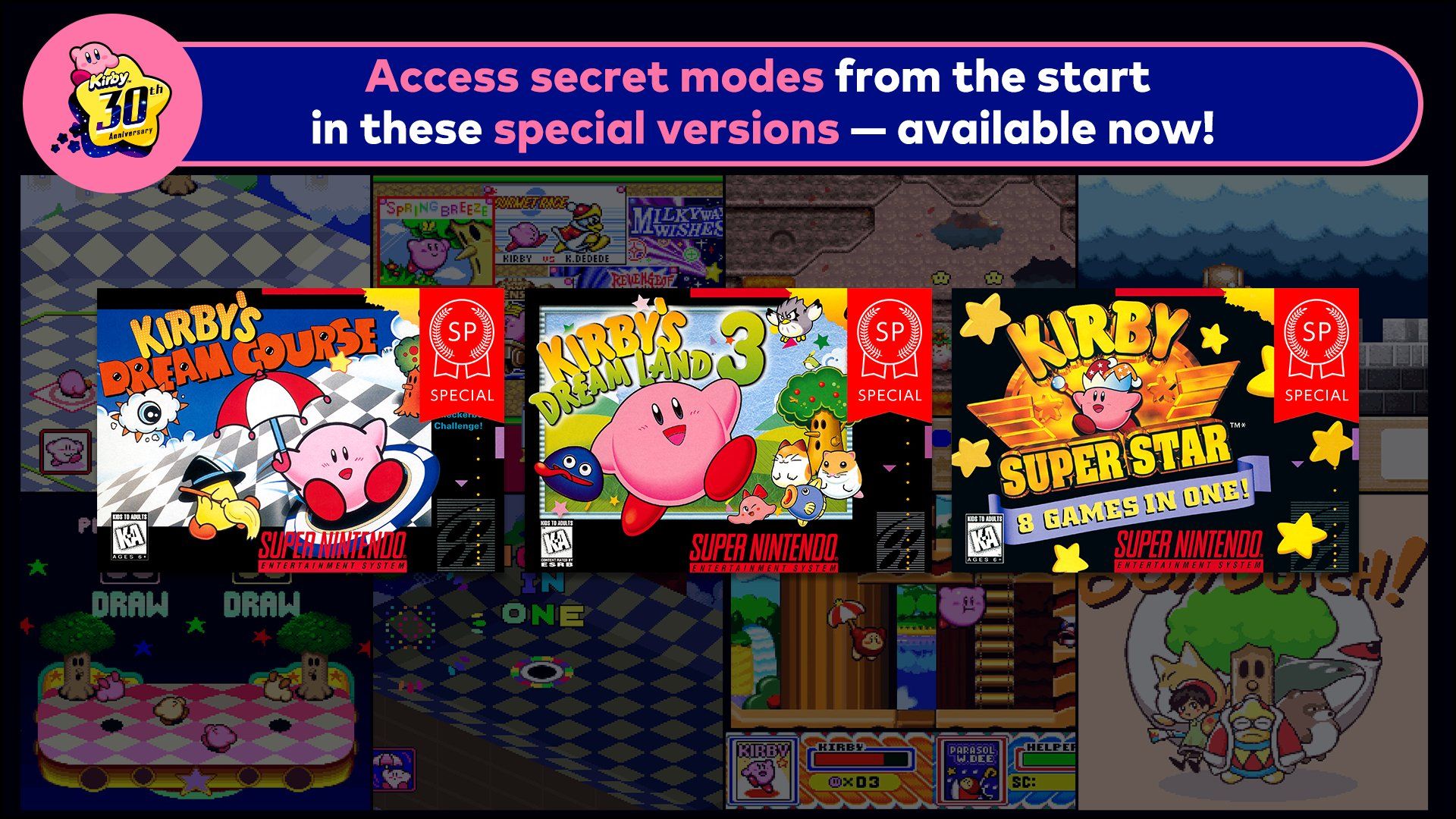 Kirby's Dream Course, Kirby's Dream Land 3 y Kirby Super Star disponibles  en Nintendo Switch Online