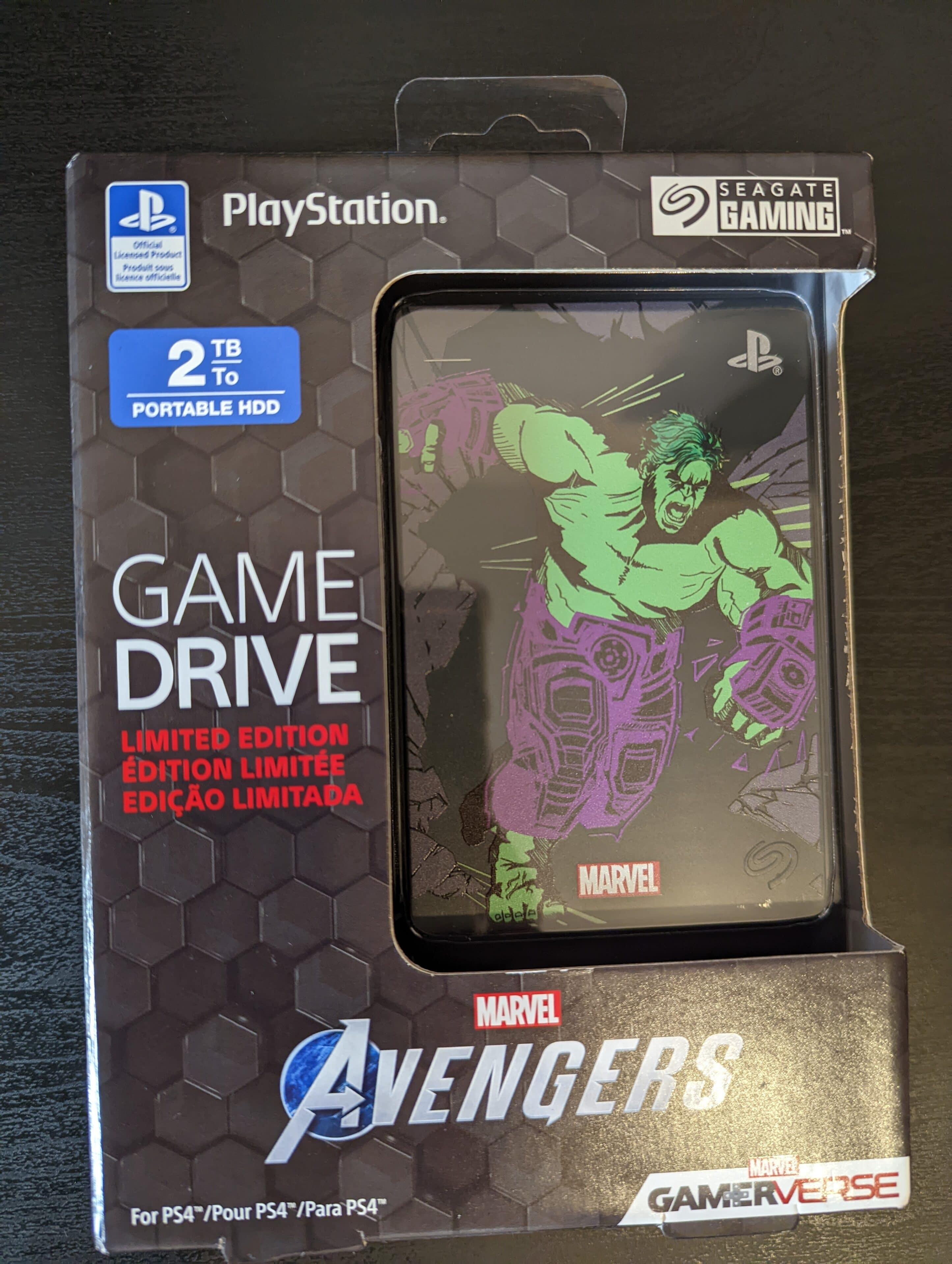 Seagate Game Drive para PS4 – Avengers Special Edition – Hulk