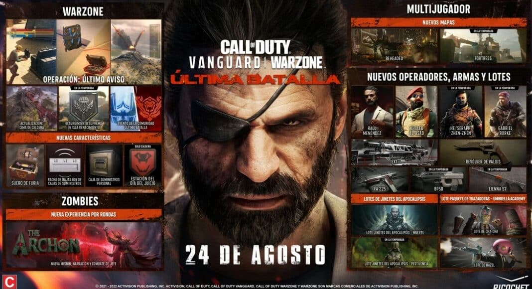 La temporada final de Call of Duty Vanguard y Call of Duty Warzone llega el 24 de Agosto, GamersRD