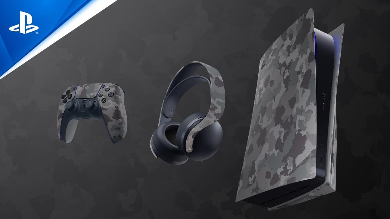 Gray Camouflage PS5, GamersRD
