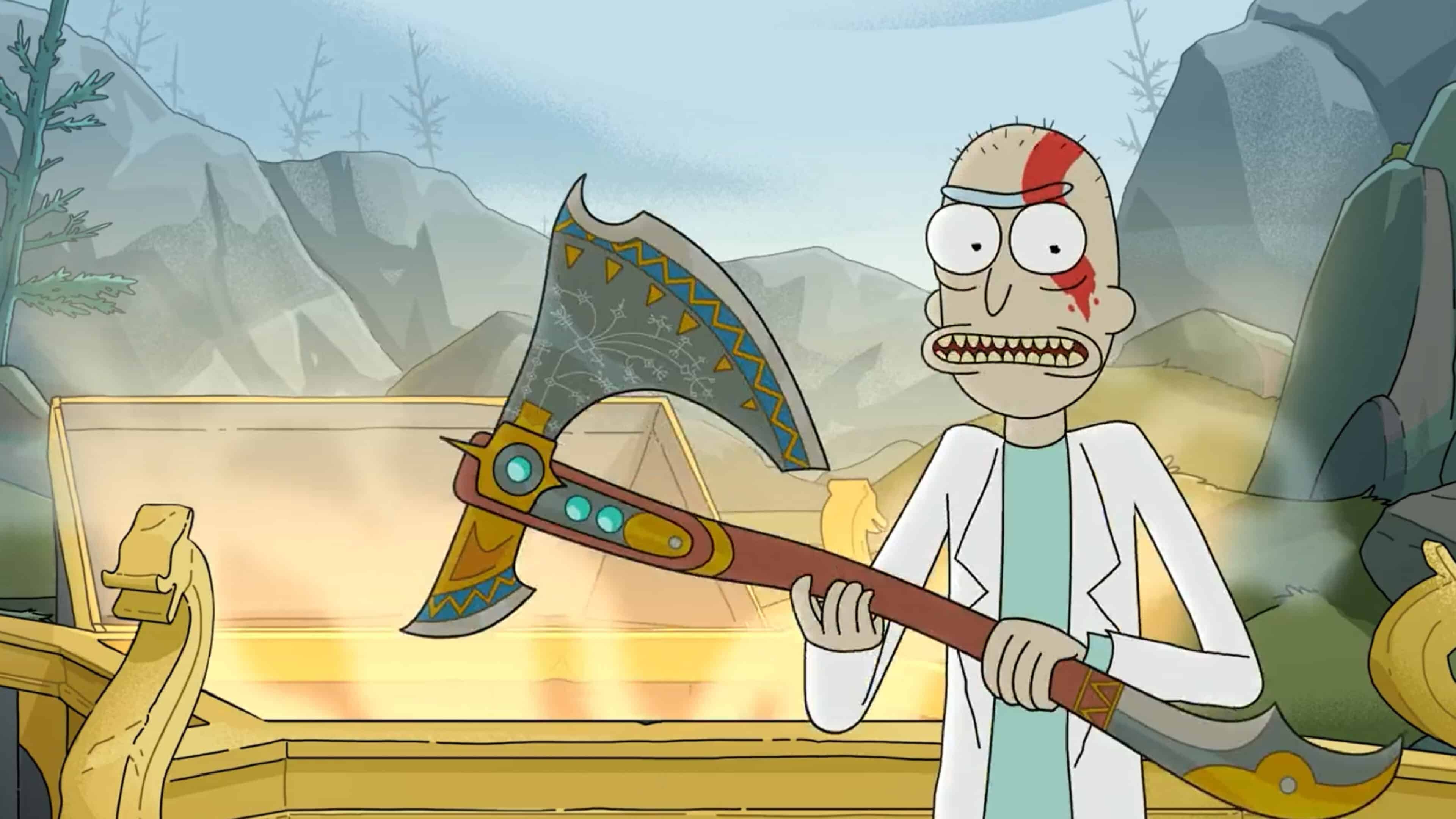 Rick y Morty promocionan a God of War Ragnarok en uno de sus episodios