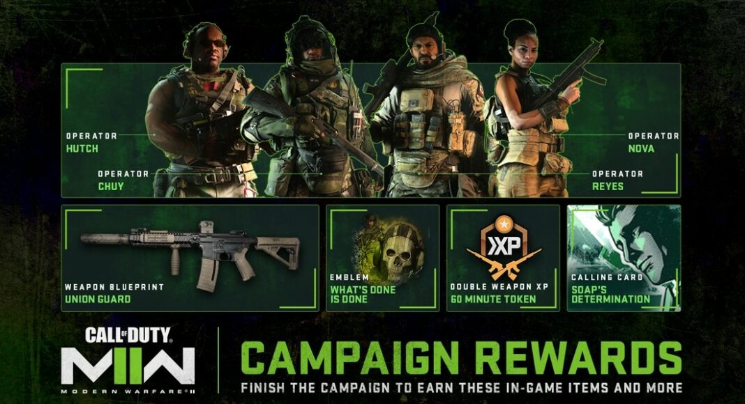 Recompensas de la campaña de Call of Duty Modern Warfare II, GamersRD