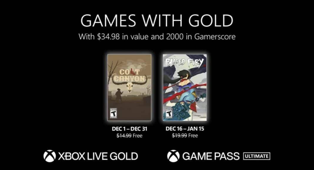 Colt Canyon y Bladed Fury son los juegos Games with Gold para diciembre de Xbox, GamersRD