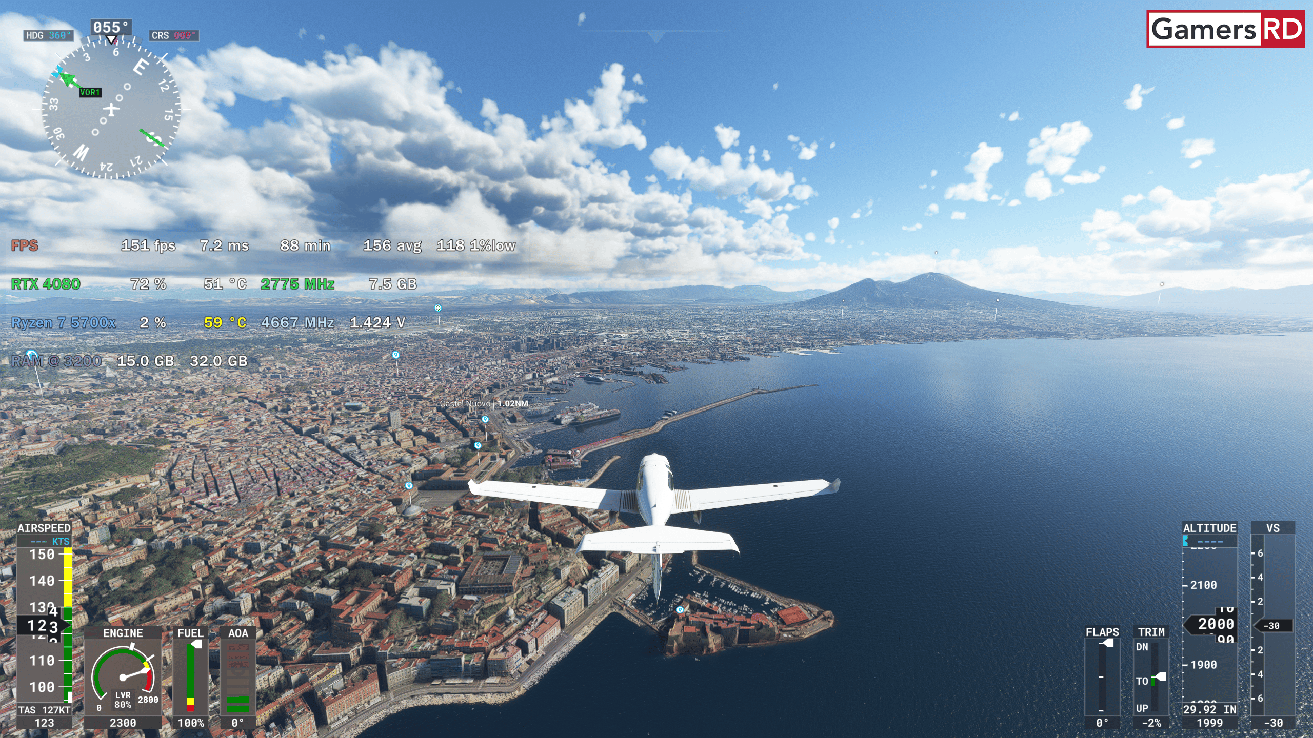 Microsoft Flight Simulator Frame Gen DLSS RTX 4080 FE GamersRD