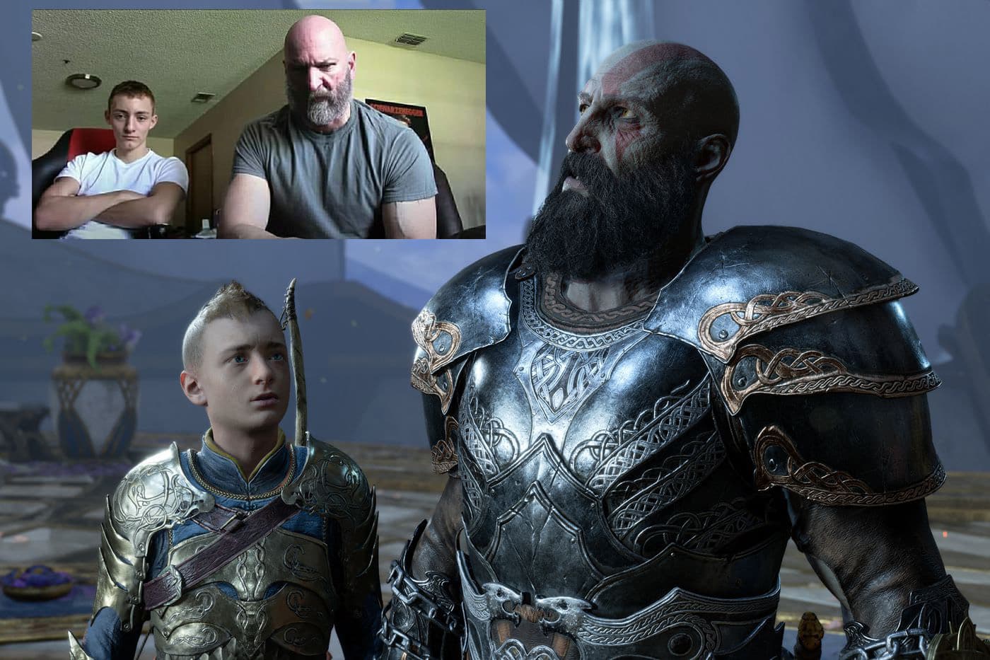 Un jugador de God of War Ragnarök encuentra Kratos y Atreus en la vida real, GamersRD