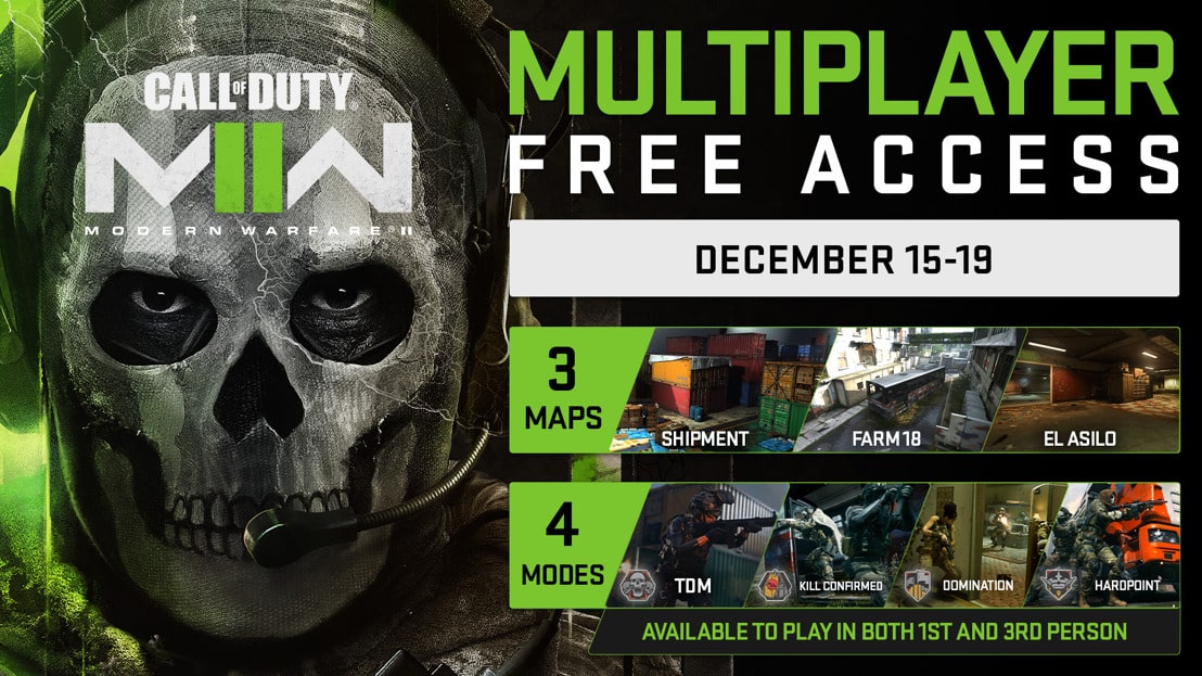 Call of Duty Modern Warfare II estará gratuito a partir del 15 al 19 de diciembre, GamersRD