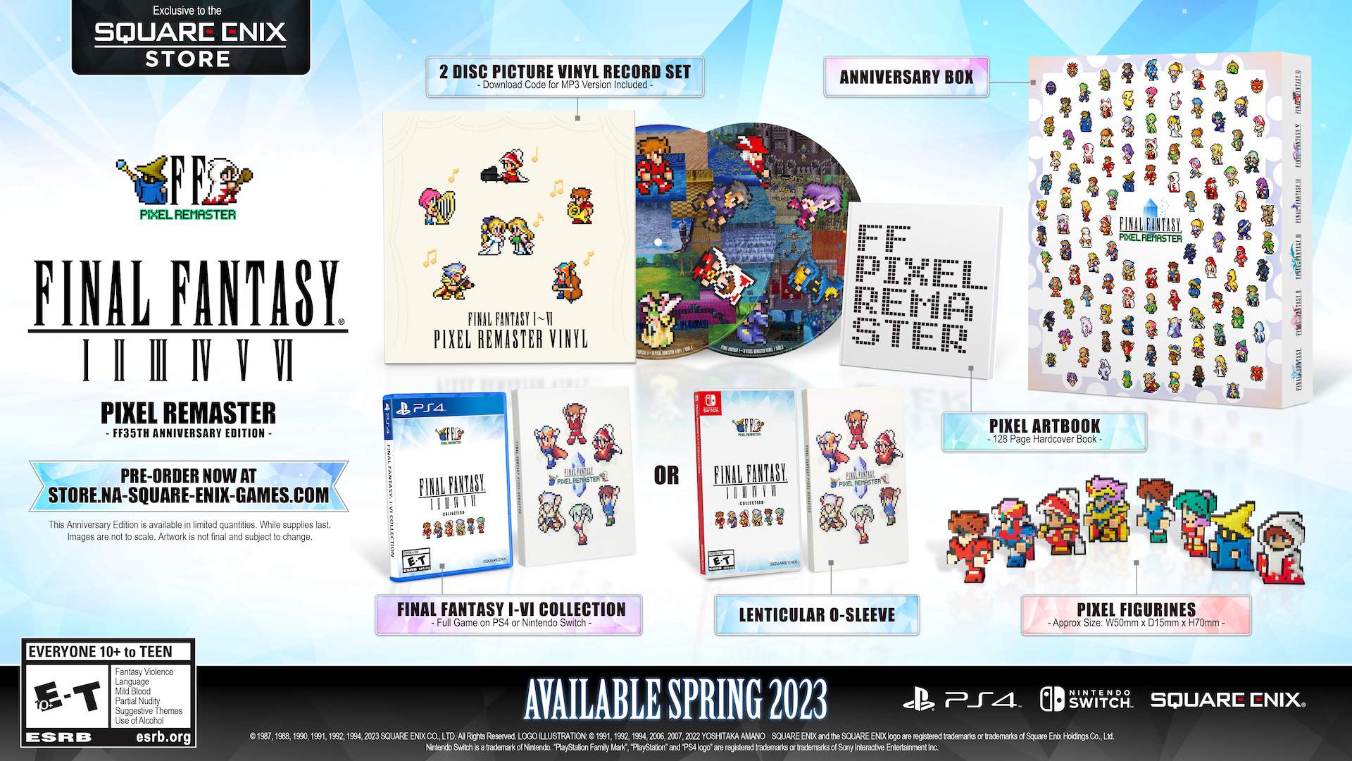 Final Fantasy Pixel Remaster anunciado oficialmente para PS4 y Nintendo Switch