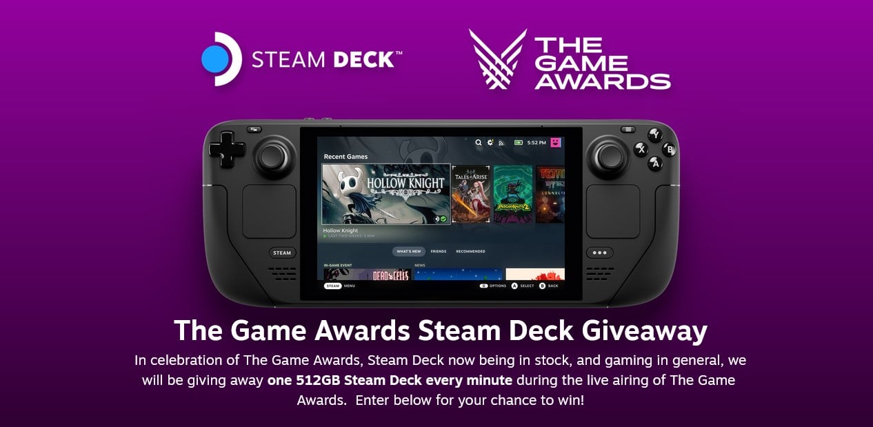 Steam Deck The Game Awards GamersRD
