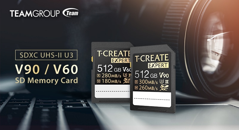 TEAMGROUP Launches T-CREATE EXPERT SDXC UHS-II U3 V90 & V60 Memory Cards, GamersRD