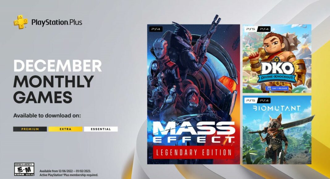 Mass Effect: Legendary Edition y Biomutant serán los juegos para PS Plus Essential en diciembre