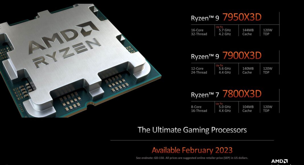 AMD anuncia los CPUs Ryzen 9 7950X3D, Ryzen 9 7900X3D y Ryzen 7 7800X3D GamersRD2