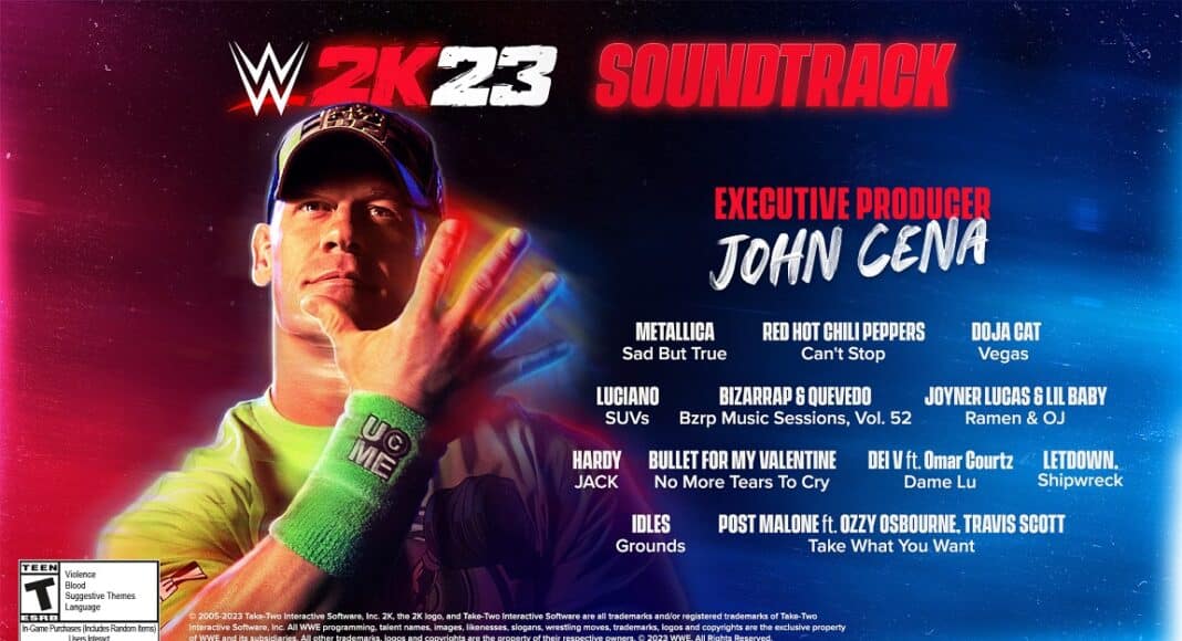 2K presenta la banda sonora completa de WWE 2K23, GamersRD