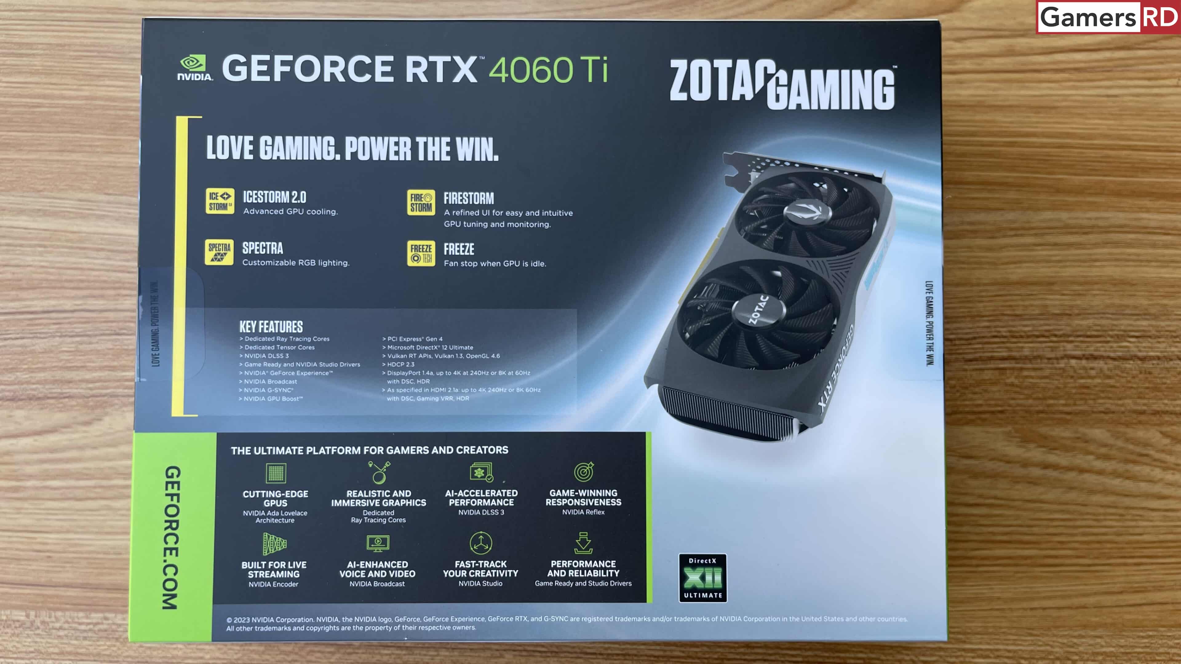 NVIDIA GeForce Zotac RTX 4060 Ti Review GamersRD2