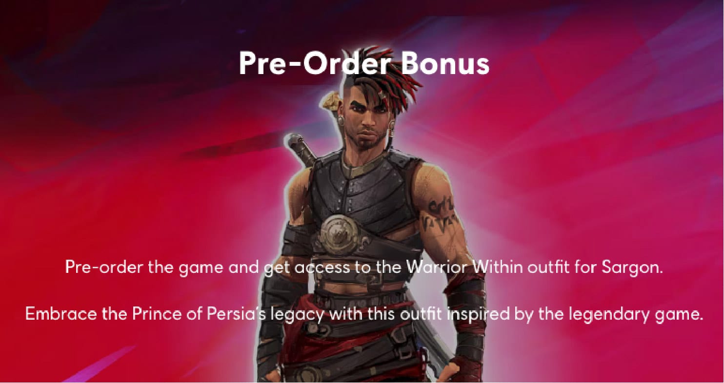Prince of Persia: The Lost Crown tendrá un skin de Warrior Within por preordenar