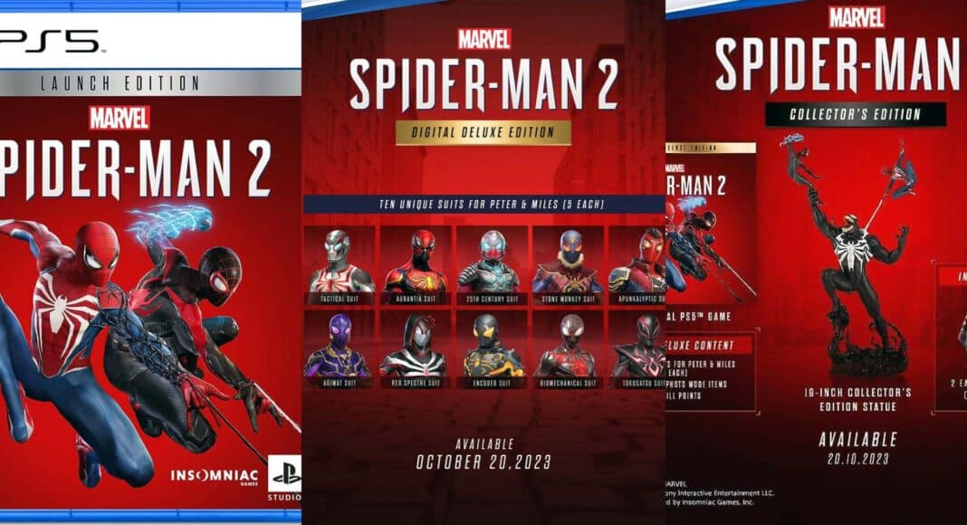 Todas las ediciones de Marvel's Spider-Man 2 ya están listas para pre-ordenar