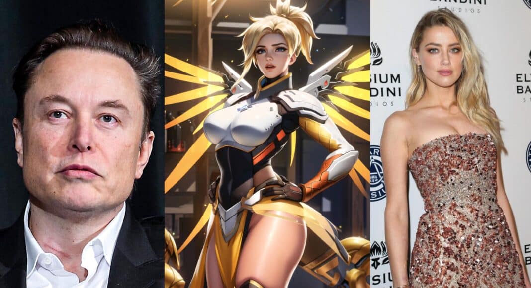 Revelan que Elon Musk le pidiá a Amber Heard que se disfrazara de Mercy de Overwatch