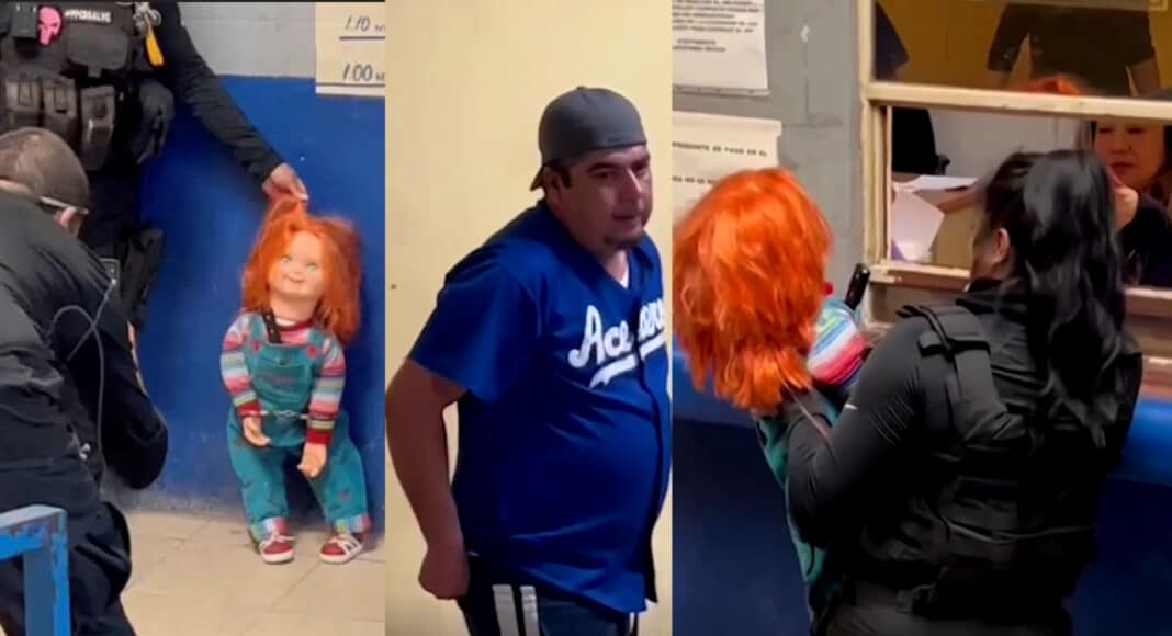 Policía Mexicana arresta al muñeco Chucky y a su dueño por aterrorizar personas
