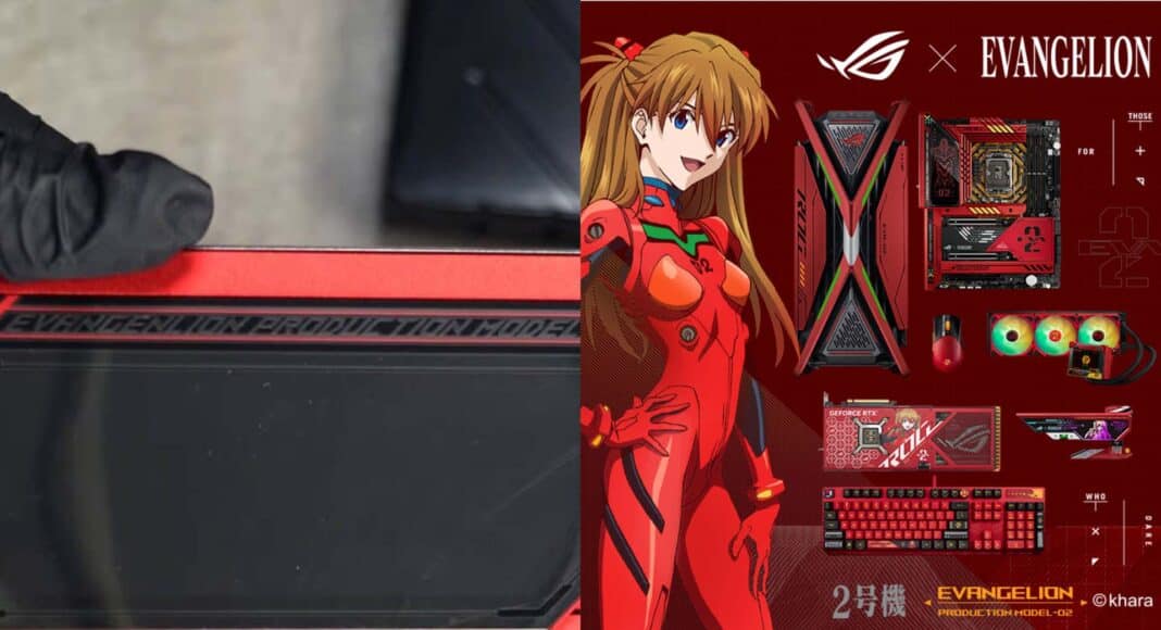 ASUS lanzó una versión de productos inspirados en el anime Evangelion con errores ortográficos