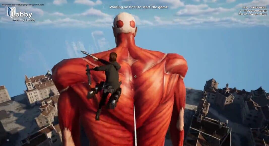 Fanático crea increíble juego en Unreal Engine 5 basado en Attack on Titan