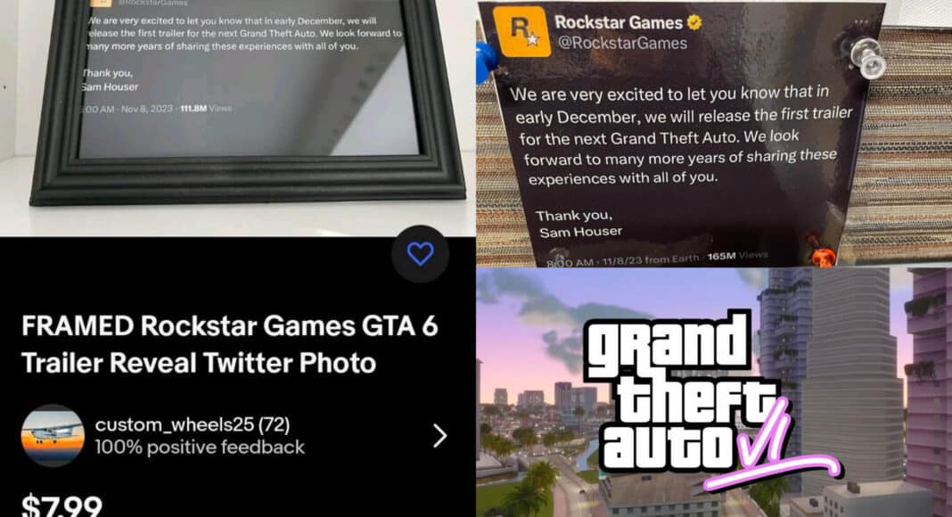 Fanáticos están vendiendo el Tweet del anuncio del tráiler de GTA VI