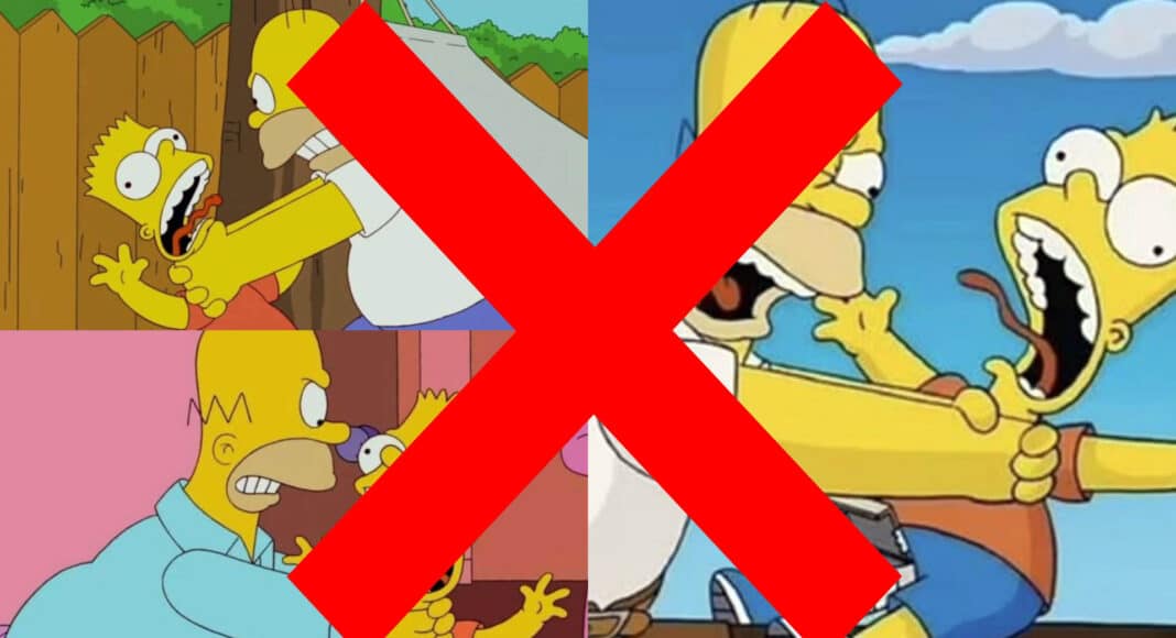 Bart ya no será estrangulado por Homero en Los Simpsons debido a la violencia que representa