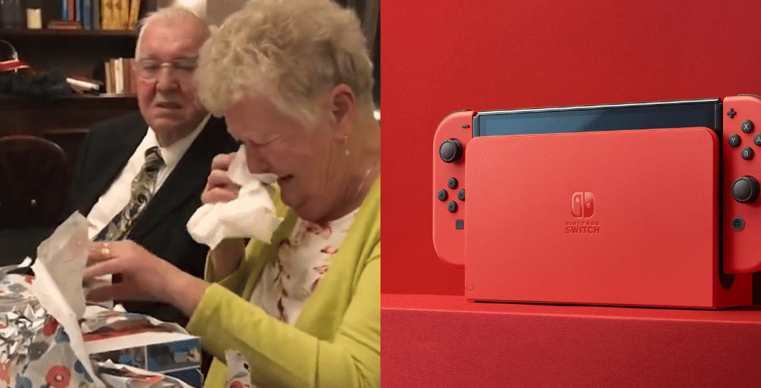 Abuela se emociona hasta las lágrimas al recibir un Nintendo Switch de regalo