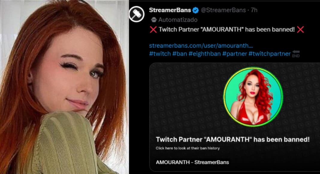 Amouranth es baneada de Twitch y todos apuestan por su regreso GamersRD