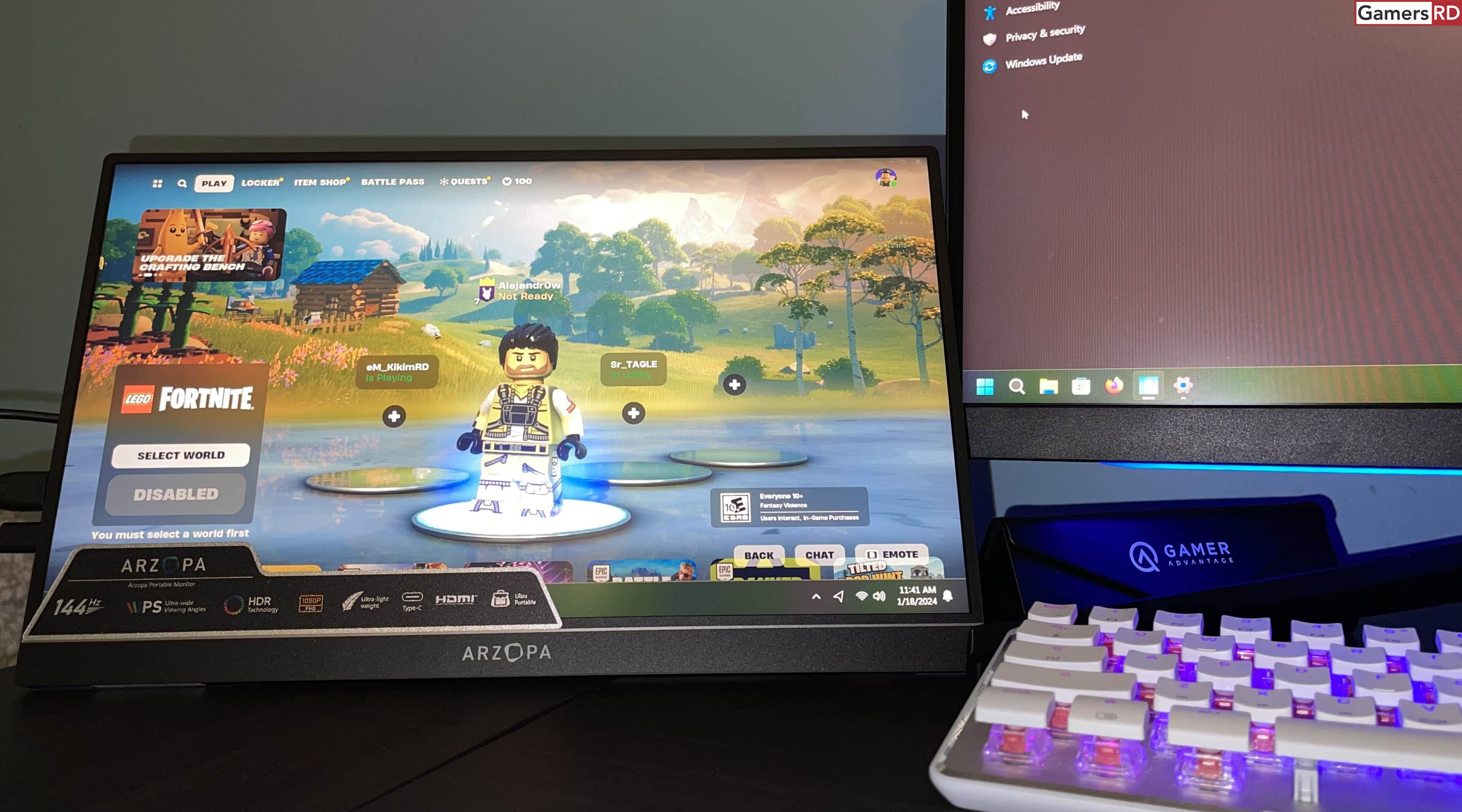 Portable Gaming Monitor-Arzopa Z1FC 144Hz 16.1'' FHD