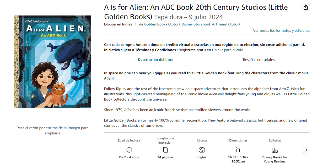 A is For Alien en Amazon GamersRD