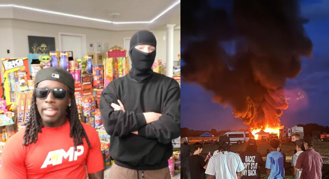 Twitch casi banea a Kai Cenat por usar fuegos artificiales