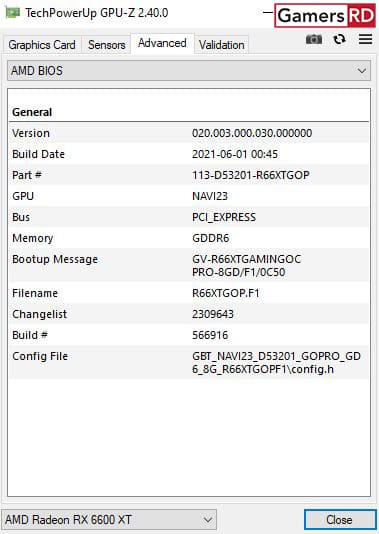 AMD Radeon RX 6600 XT GPU Z, 1 GamersRD