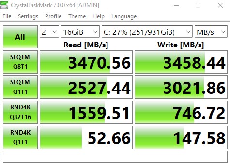 CrystalDiskMark 7 (16GiB), GamersRD