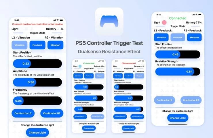 La nueva aplicación para iPhone permite a los usuarios probar los activadores del control PS5 DualSense, GamersRD