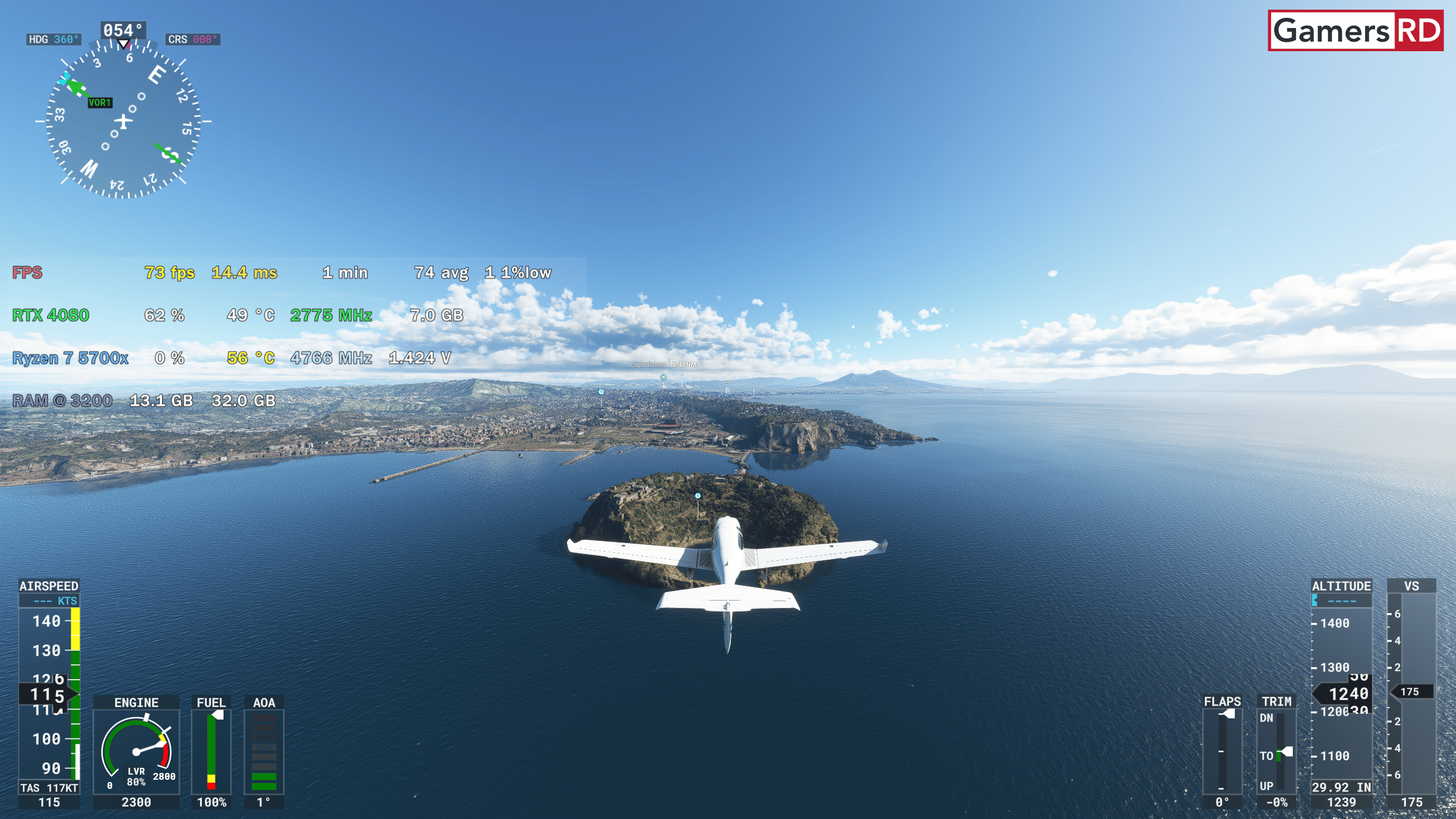 Microsoft Flight Simulator NO DLSS RTX 4080 FE GamersRD