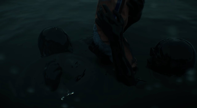 kojima floating in death stranding trailer maybe?