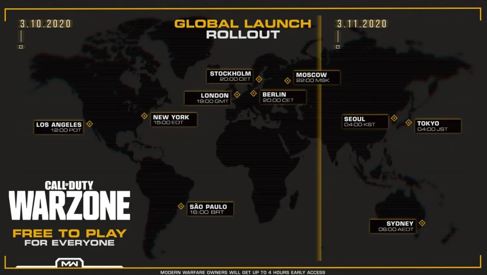 call of duty warzone horarios gamersrd