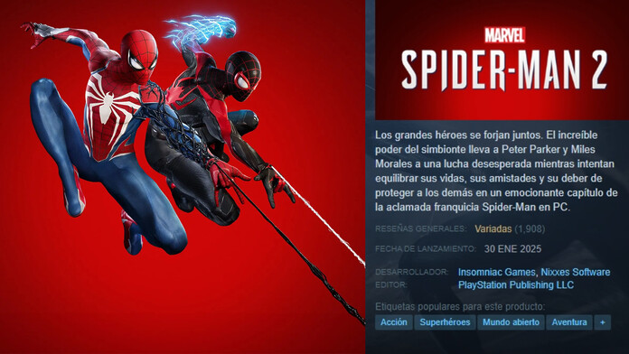 Marvel's Spider-Man 2 llega con problemas en PC