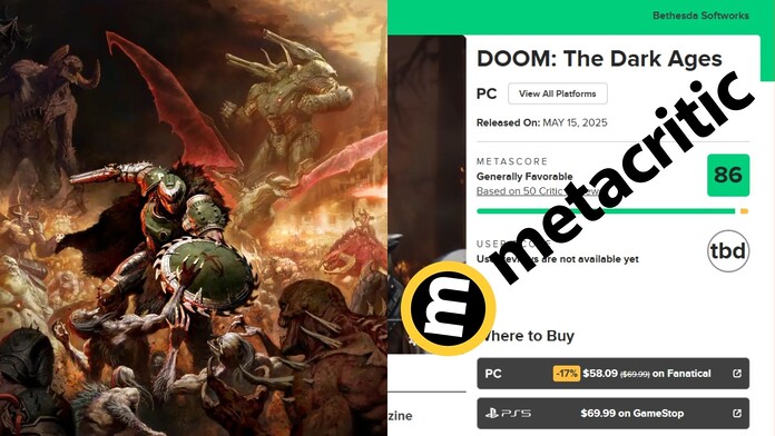 DOOM The Dark Ages recibe una muy buena puntuación en Metacritic gamersrd